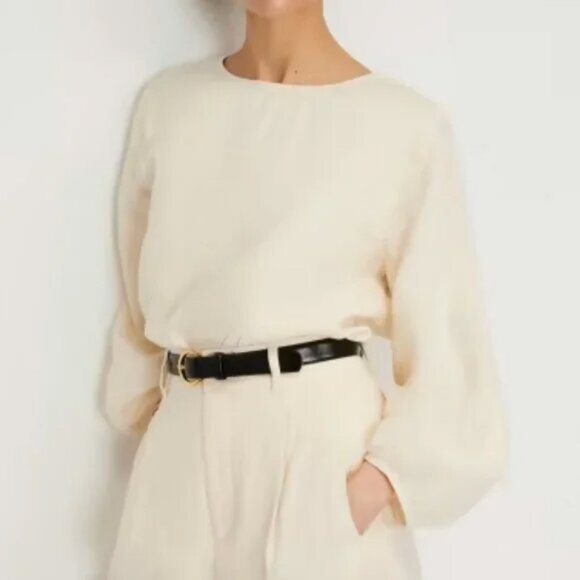 EVERLANE The Linen Long-Sleeve Top - Picture 2 of 5